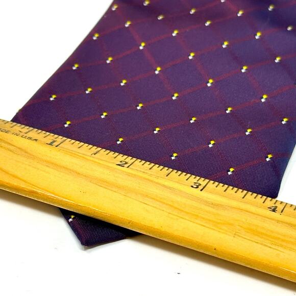 Gucci 100% Silk Necktie - Iridescent maroon/purple & Gold - Picture 7 of 7